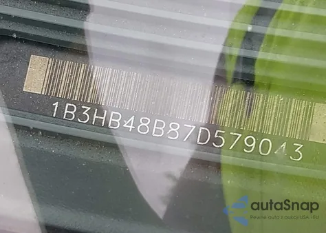 2007 Dodge Caliber Sxt из США, поврежденный, VIN 1B3HB48B87D579043